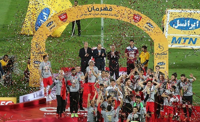 Persepolis celebrated their victory in the 2016-17 Iran Pro League