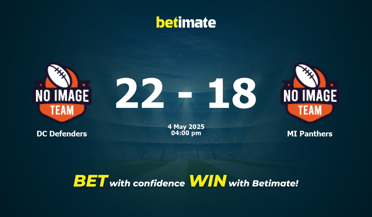 DC Defenders vs MI Panthers American Football Prediction, Odds & Betting Tips 05/04/2025