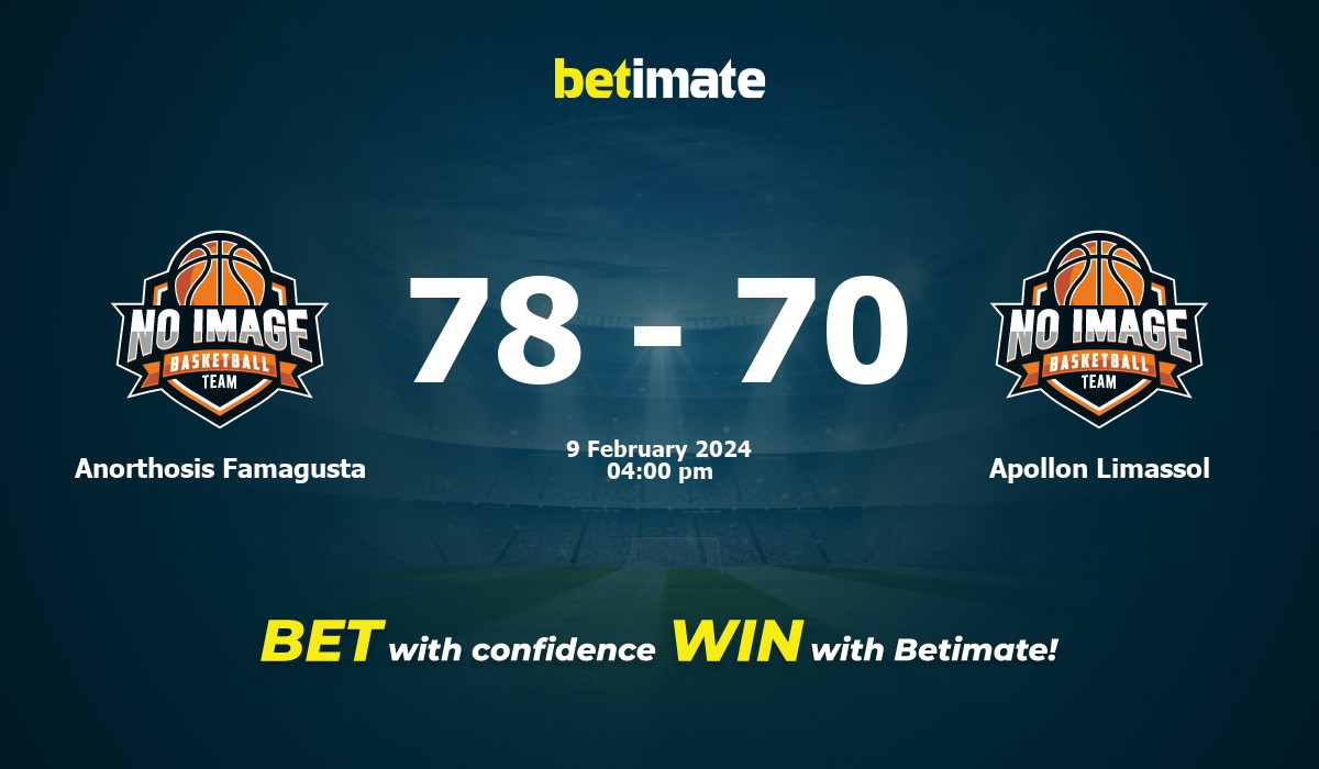 Anorthosis Famagusta vs Apollon Limassol Basketball Prediction, Odds & Betting Tips 02/09/2024