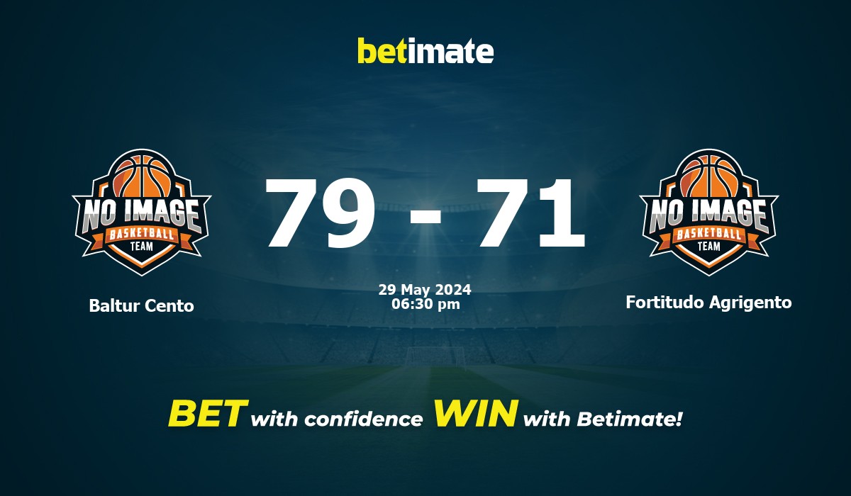 Baltur Cento vs Fortitudo Agrigento Basketball Prediction, Odds & Betting Tips 05/29/2024
