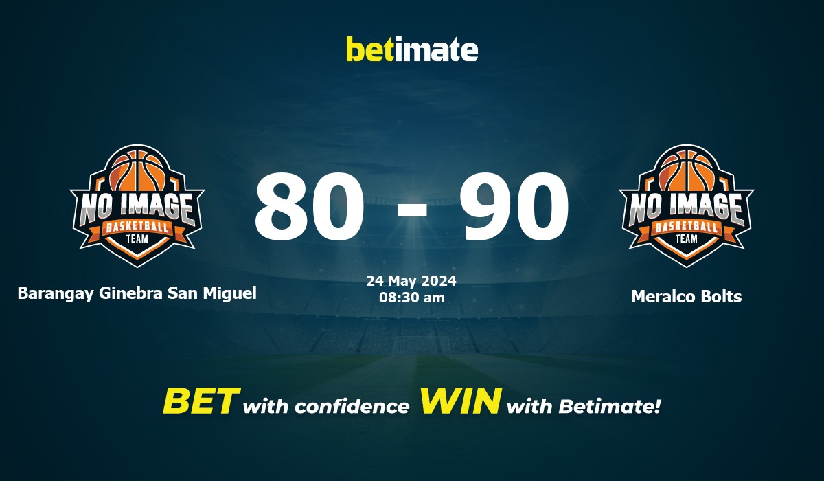 Barangay Ginebra San Miguel vs Meralco Bolts Basketball Prediction, Odds & Betting Tips 05/24/2024