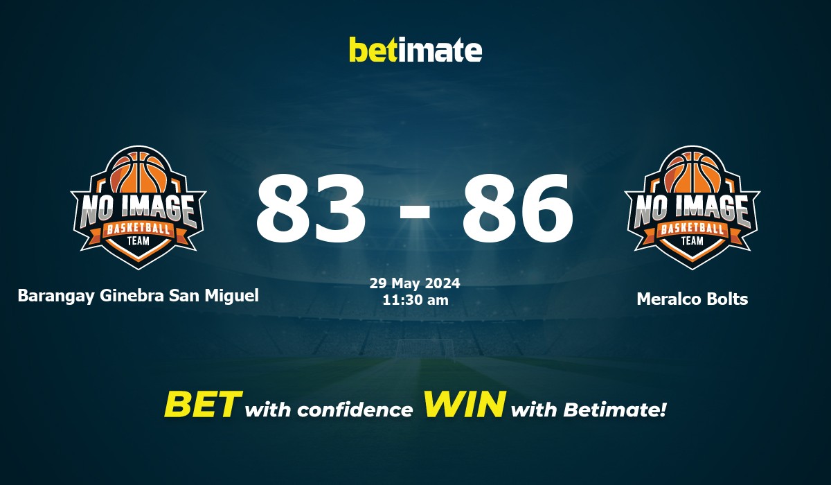 Barangay Ginebra San Miguel vs Meralco Bolts Basketball Prediction, Odds & Betting Tips 05/29/2024