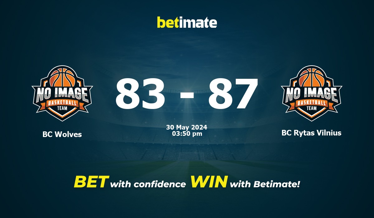 BC Wolves vs BC Rytas Vilnius Basketball Prediction, Odds & Betting Tips 05/30/2024