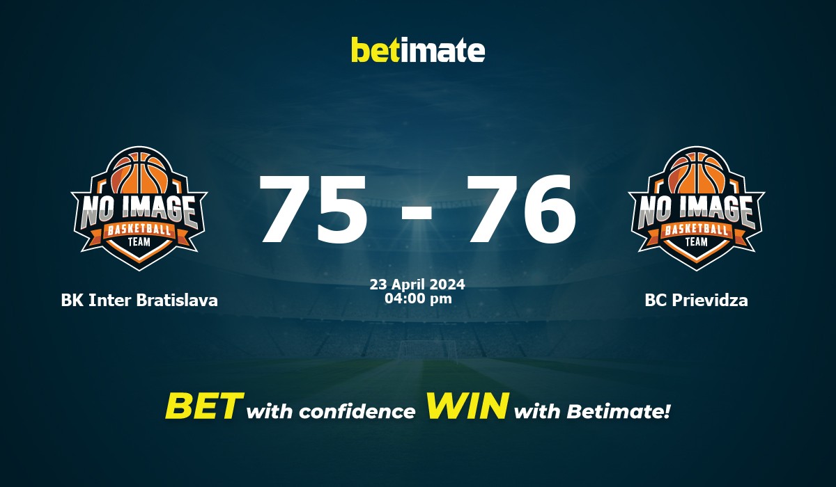 BK Inter Bratislava vs BC Prievidza Basketball Prediction, Odds & Betting Tips 04/23/2024