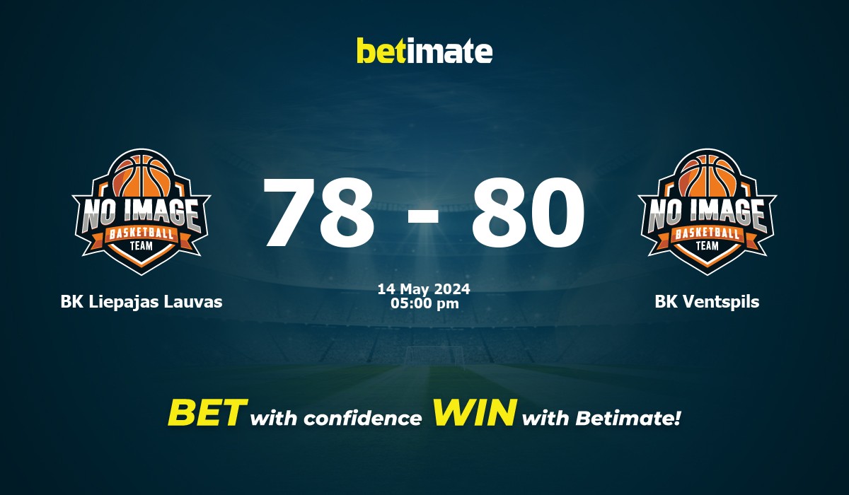 BK Liepajas Lauvas vs BK Ventspils Basketball Prediction, Odds & Betting Tips 05/14/2024