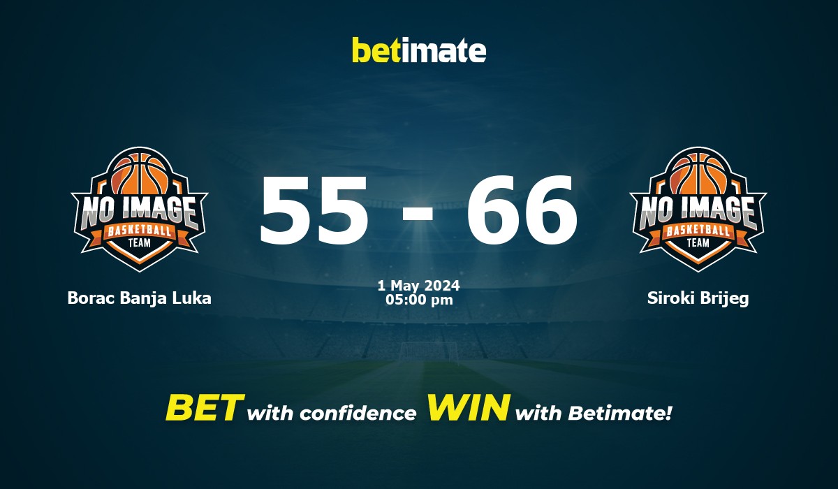 Borac Banja Luka vs Siroki Brijeg Basketball Prediction, Odds & Betting Tips 05/01/2024
