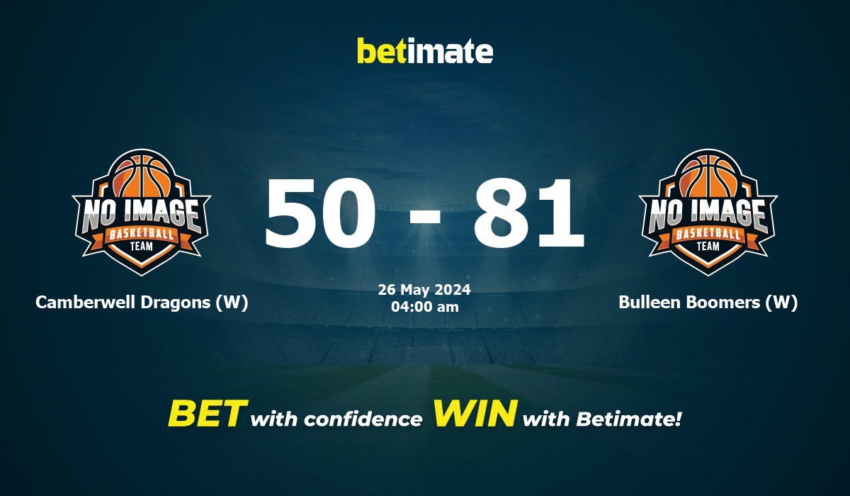 Camberwell Dragons (W) vs Bulleen Boomers (W) Basketball Prediction, Odds & Betting Tips 05/26/2024