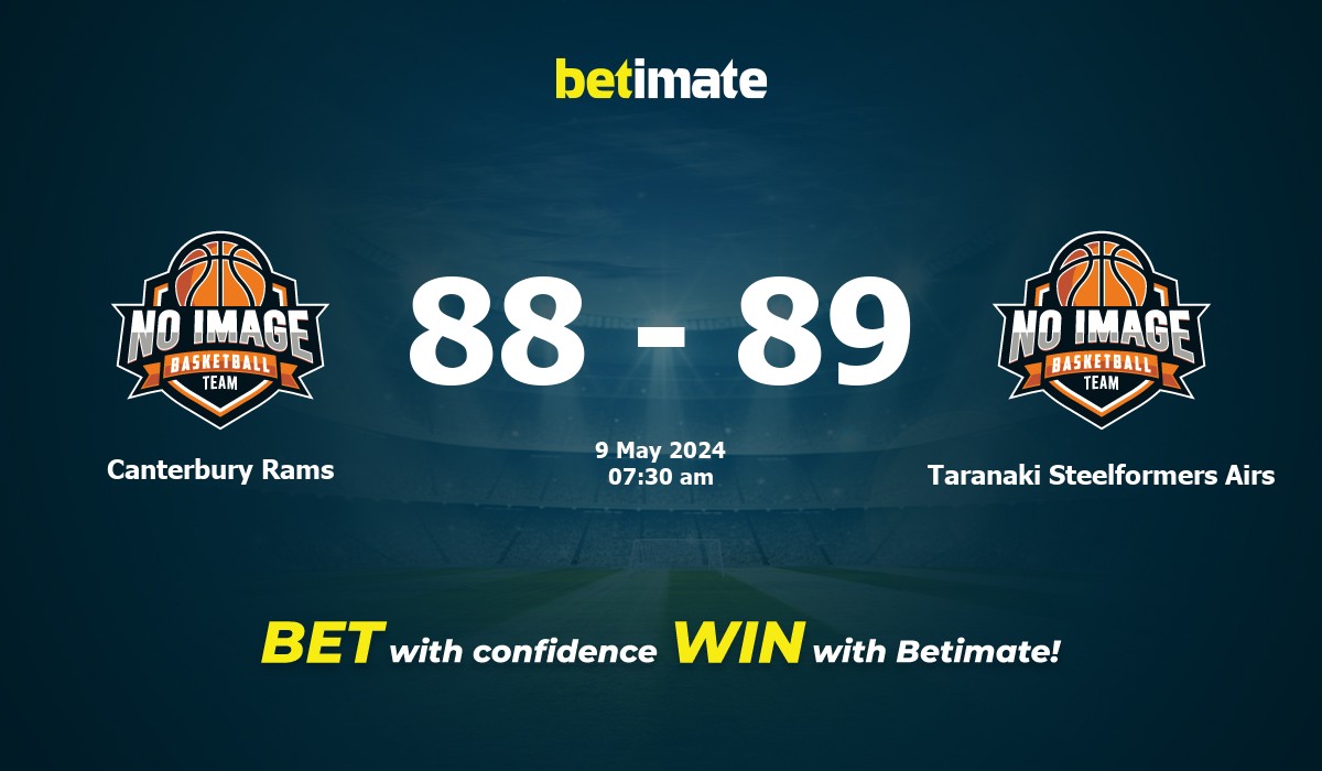 Canterbury Rams vs Taranaki Steelformers Airs Basketball Prediction, Odds & Betting Tips 05/09/2024
