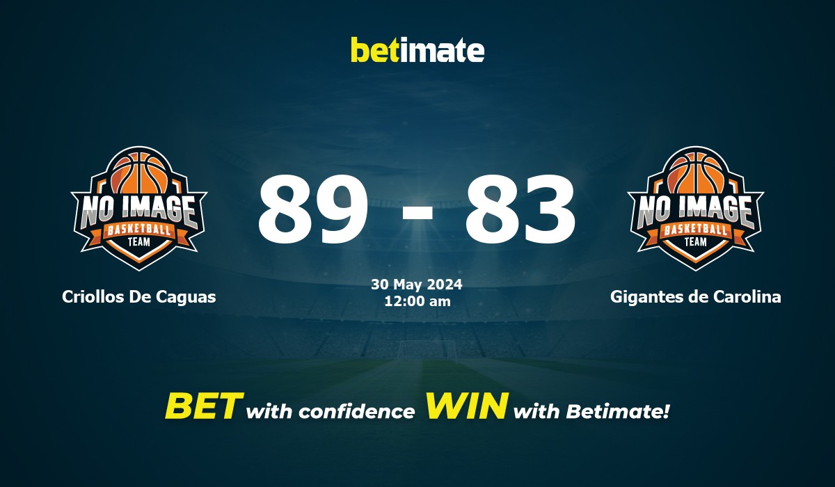 Criollos De Caguas vs Gigantes de Carolina Basketball Prediction, Odds & Betting Tips 05/30/2024