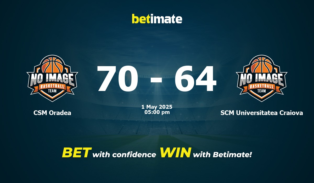 CSM Oradea vs SCM Universitatea Craiova Basketball Prediction, Odds & Betting Tips 05/01/2025