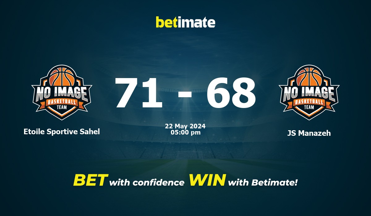 Etoile Sportive Sahel vs JS Manazeh Basketball Prediction, Odds & Betting Tips 05/22/2024