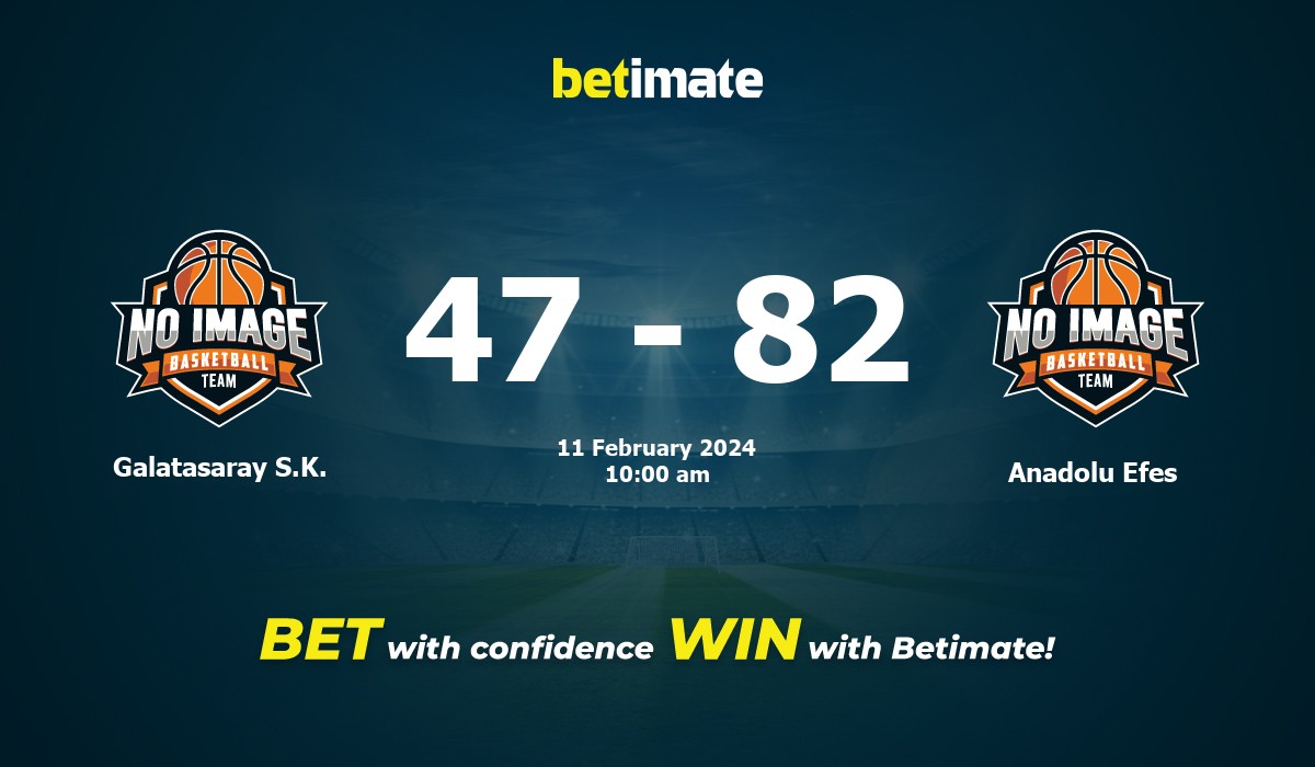 Galatasaray S.K. vs Anadolu Efes  Basketball Prediction, Odds & Betting Tips 02/11/2024