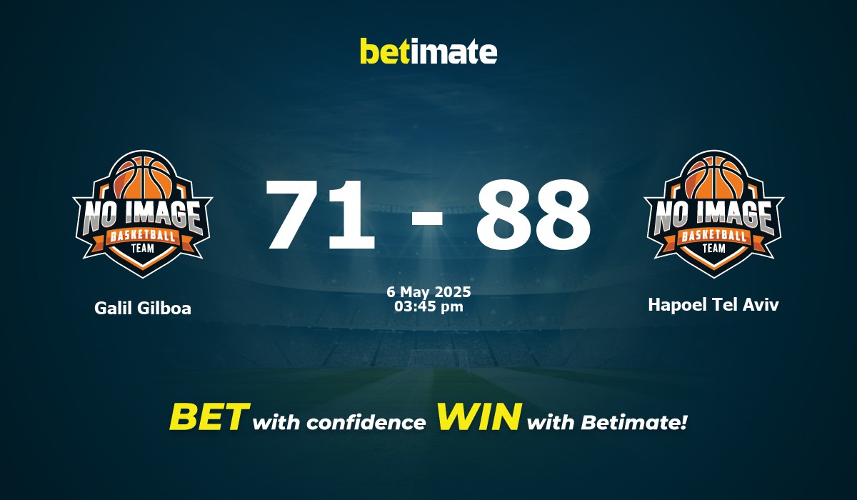 Galil Gilboa vs Hapoel Tel Aviv Basketball Prediction, Odds & Betting Tips 05/06/2025