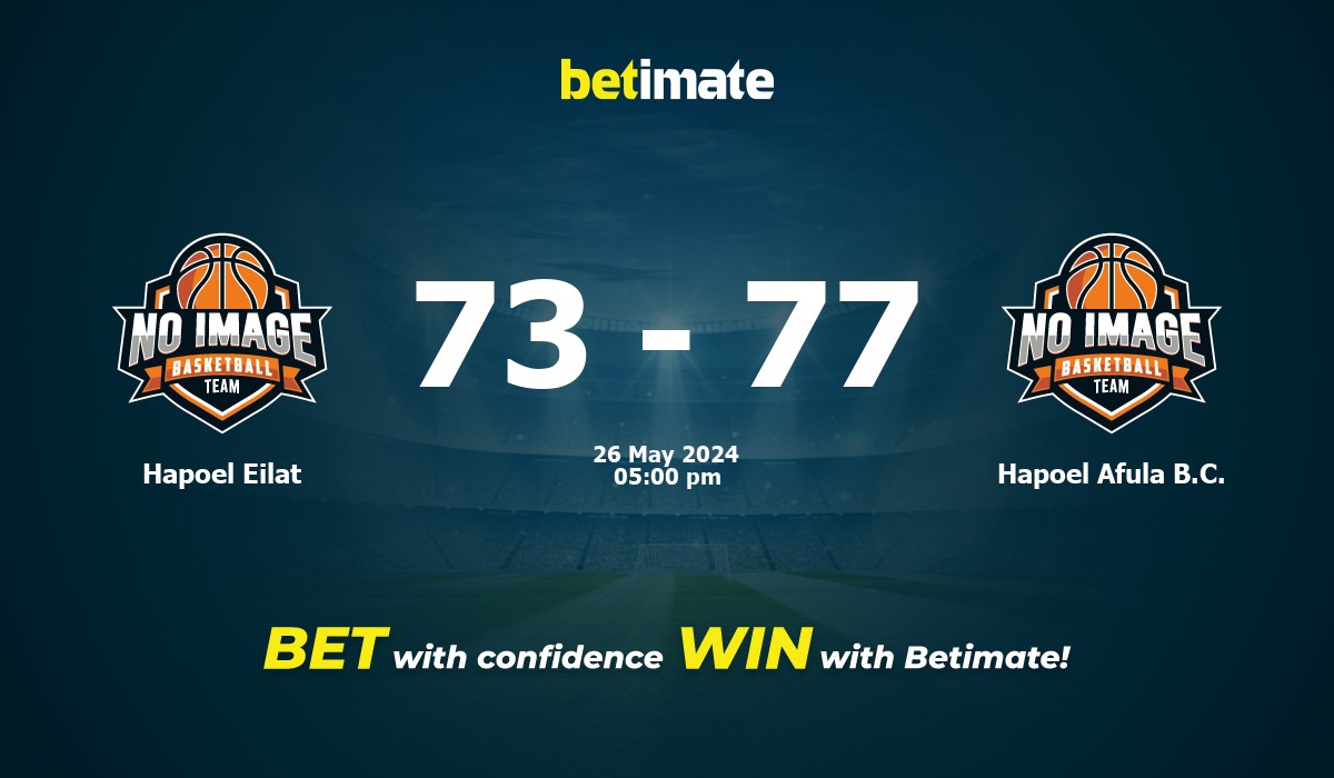 Hapoel Eilat vs Hapoel Afula B.C. Basketball Prediction, Odds & Betting Tips 05/26/2024