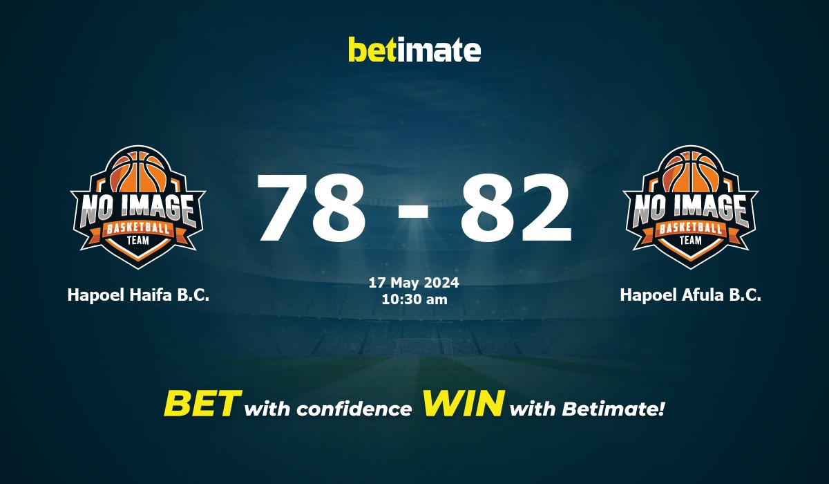 Hapoel Haifa B.C. vs Hapoel Afula B.C. Basketball Prediction, Odds & Betting Tips 05/17/2024