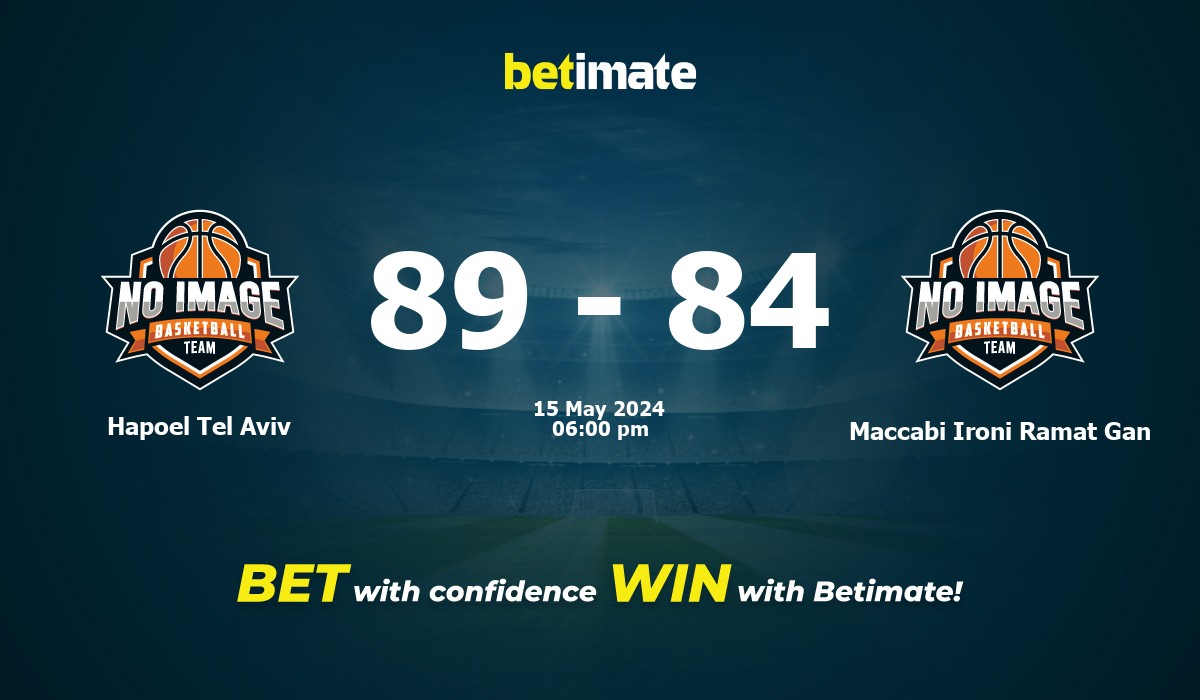 Hapoel Tel Aviv vs Maccabi Ironi Ramat Gan Basketball Prediction, Odds & Betting Tips 05/15/2024