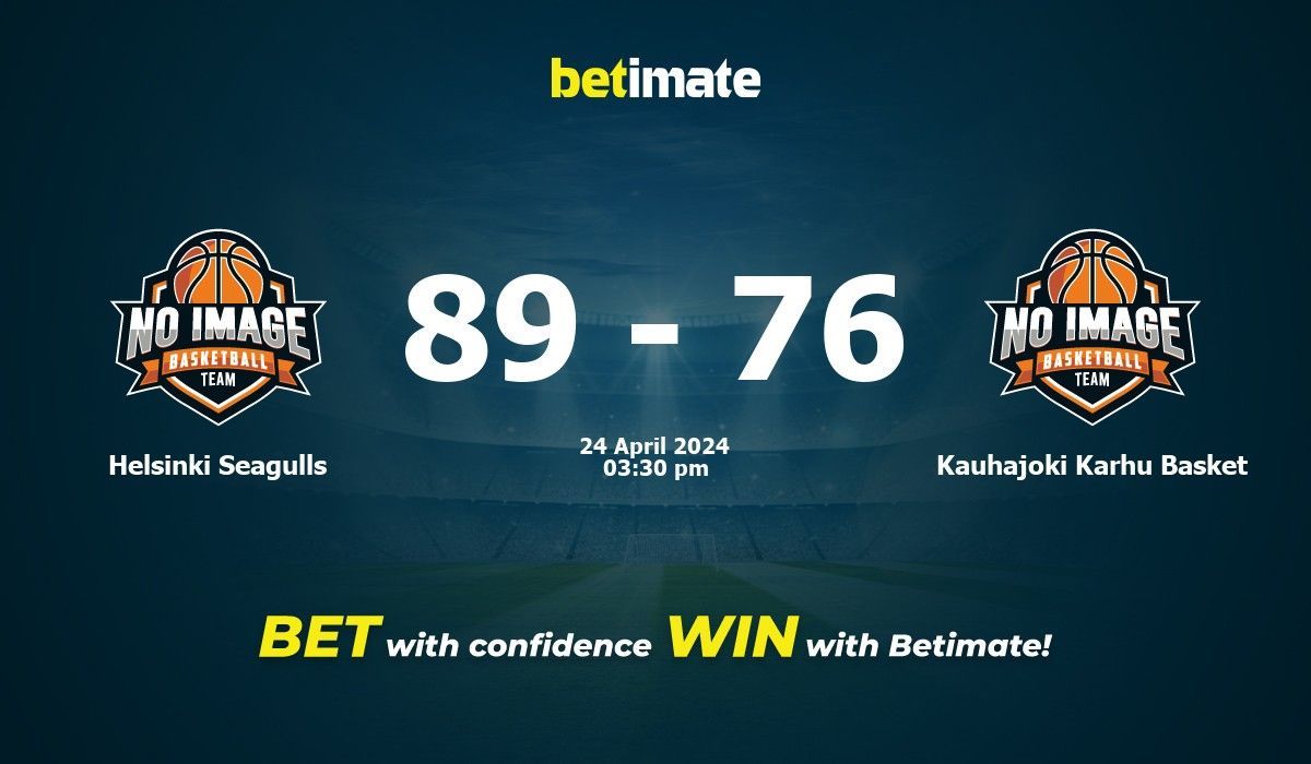 Helsinki Seagulls vs Kauhajoki Karhu Basket Basketball Prediction, Odds & Betting Tips 04/24/2024