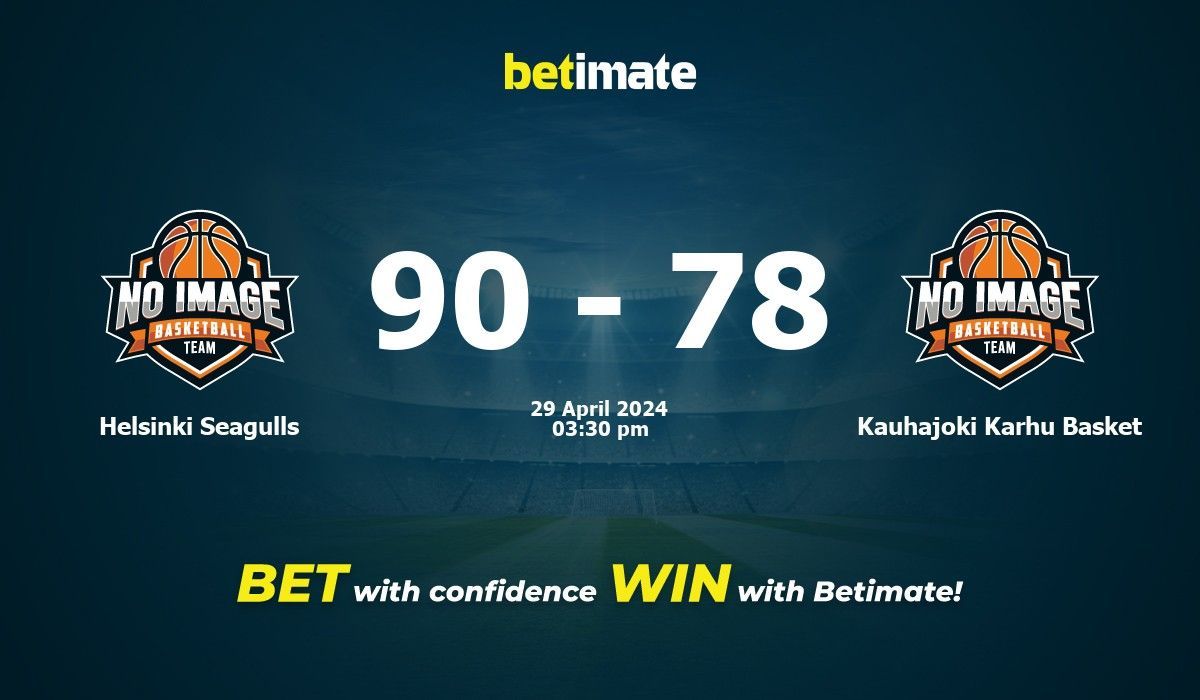 Helsinki Seagulls vs Kauhajoki Karhu Basket Basketball Prediction, Odds & Betting Tips 04/29/2024