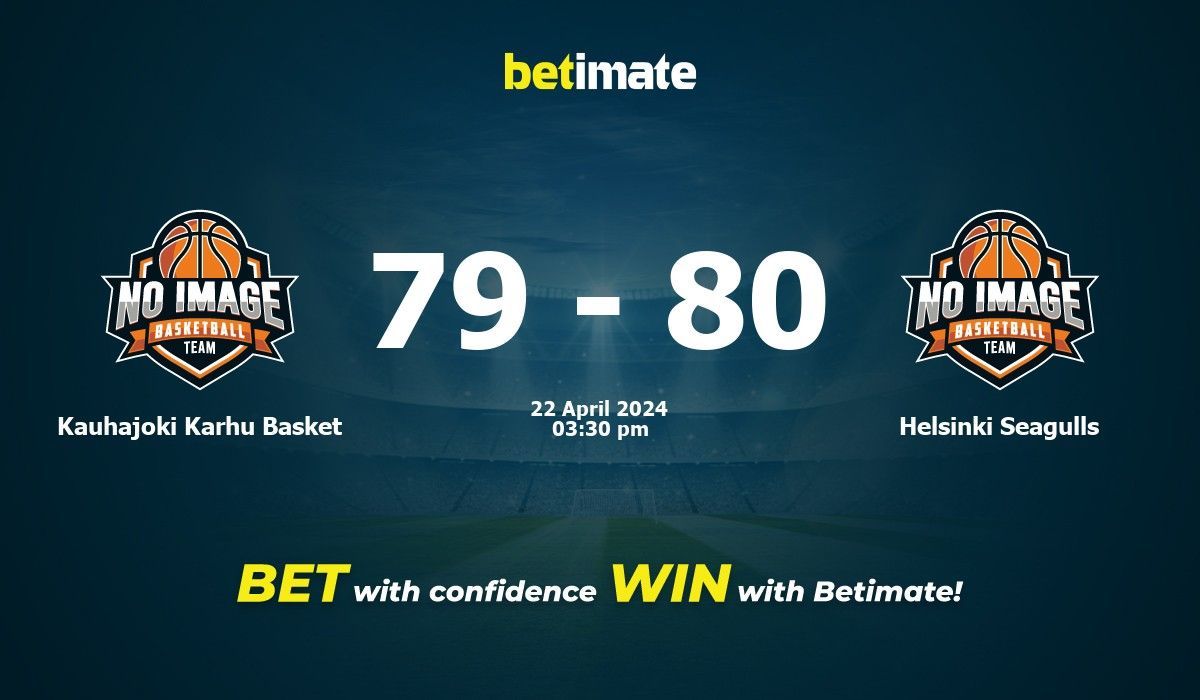 Kauhajoki Karhu Basket vs Helsinki Seagulls Basketball Prediction, Odds & Betting Tips 04/22/2024