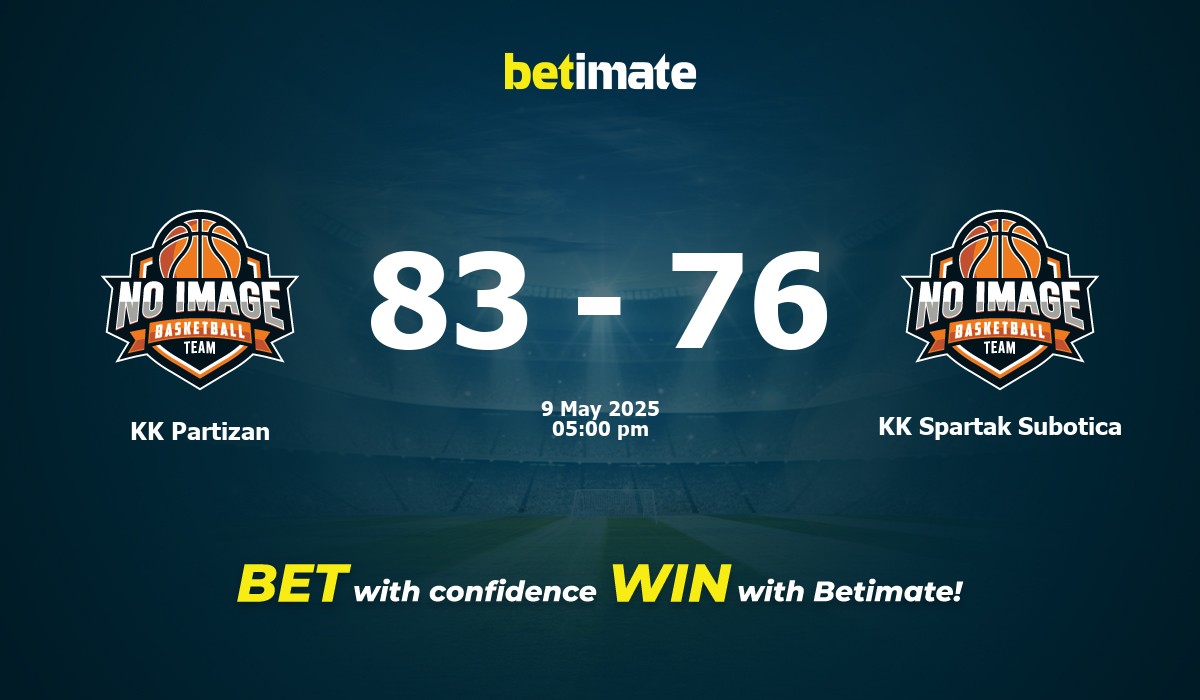 KK Partizan vs KK Spartak Subotica Basketball Prediction, Odds & Betting Tips 05/09/2025