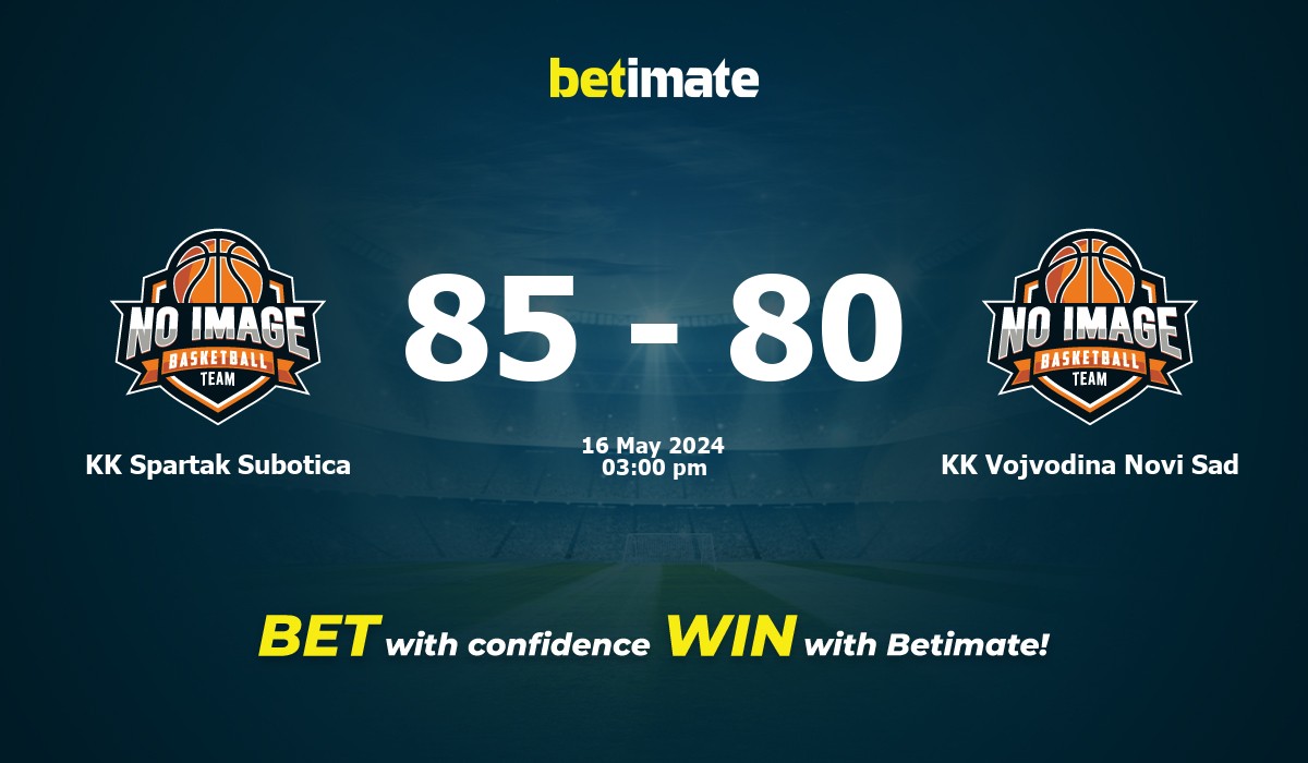 KK Spartak Subotica vs KK Vojvodina Novi Sad Basketball Prediction, Odds & Betting Tips 05/16/2024