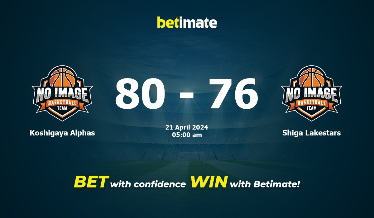 Koshigaya Alphas vs Shiga Lakestars Basketball Prediction, Odds & Betting Tips 04/21/2024