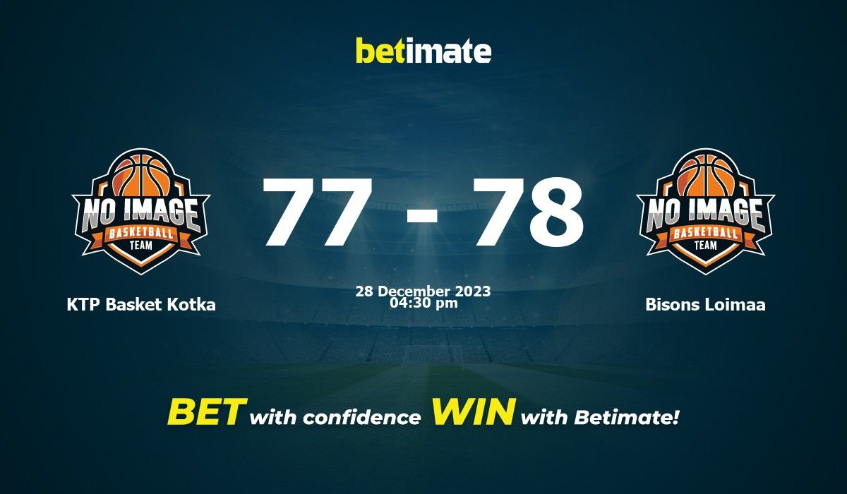 KTP Basket Kotka vs Bisons Loimaa Basketball Prediction, Odds & Betting Tips 12/28/2023