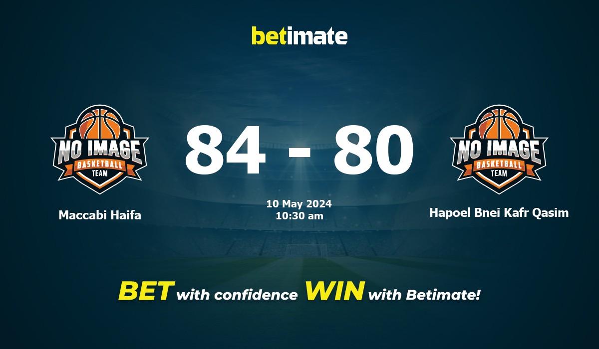 Maccabi Haifa vs Hapoel Bnei Kafr Qasim Basketball Prediction, Odds & Betting Tips 05/10/2024