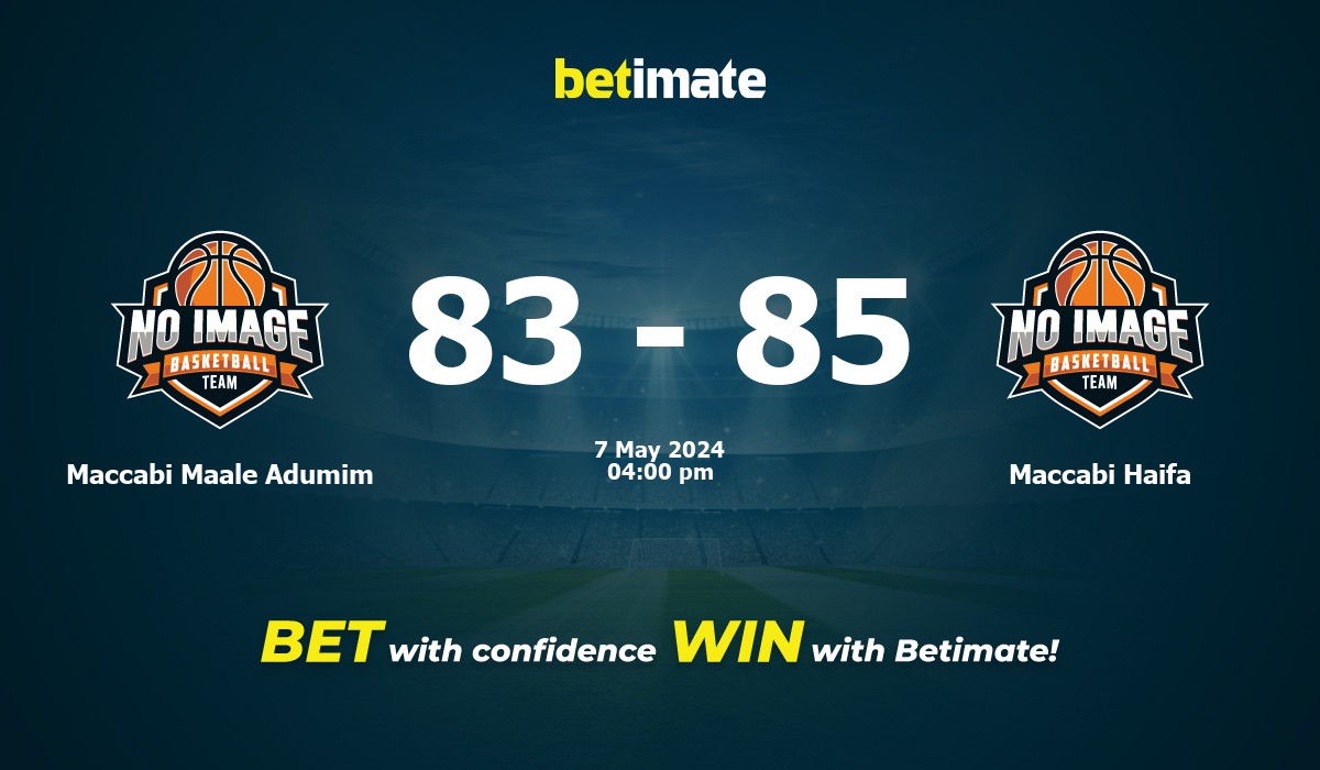 Maccabi Maale Adumim vs Maccabi Haifa Basketball Prediction, Odds & Betting Tips 05/07/2024