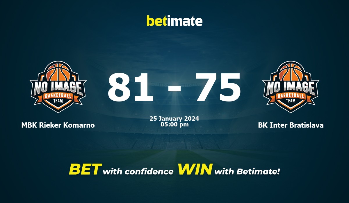MBK Rieker Komarno vs BK Inter Bratislava Basketball Prediction, Odds & Betting Tips 01/25/2024