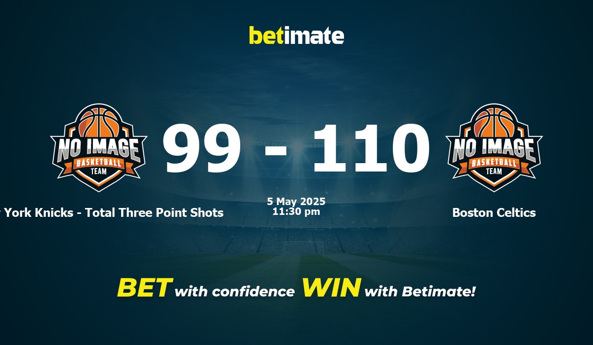 New York Knicks - Total Three Point Shots vs Boston Celtics Basketball Prediction, Odds & Betting Tips 05/05/2025