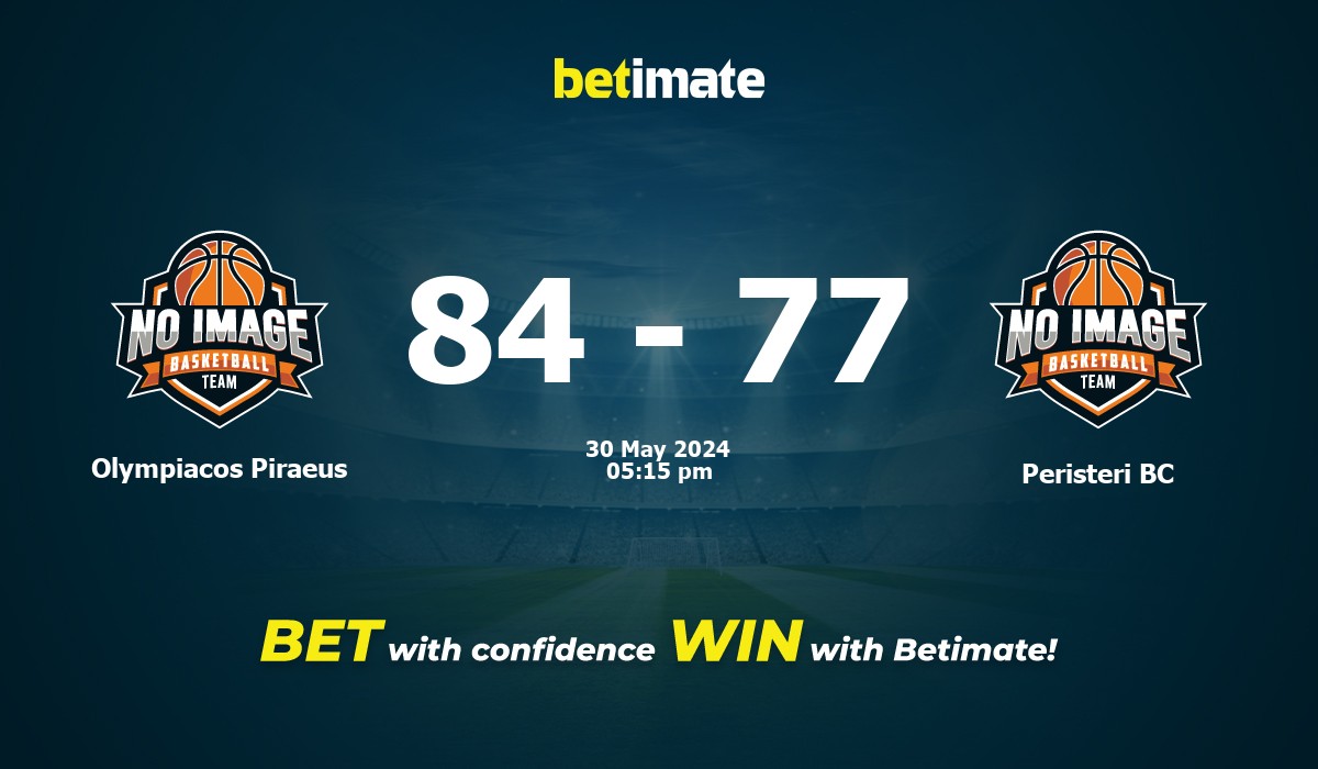 Olympiacos Piraeus vs Peristeri BC Basketball Prediction, Odds & Betting Tips 05/30/2024
