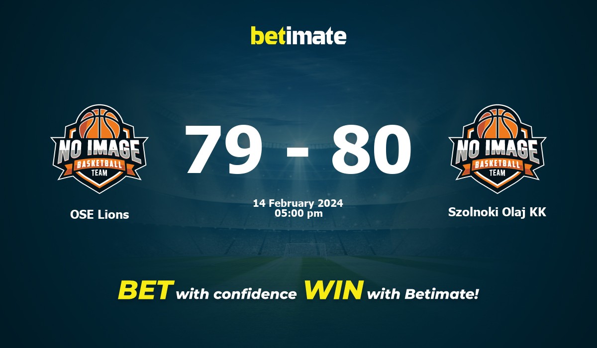 OSE Lions vs Szolnoki Olaj KK Basketball Prediction, Odds & Betting Tips 02/14/2024