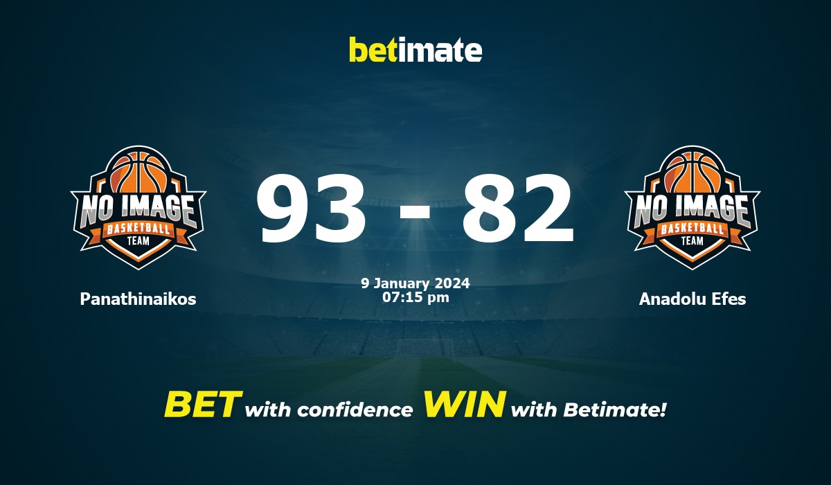 Panathinaikos vs Anadolu Efes Basketball Prediction, Odds & Betting Tips 01/09/2024