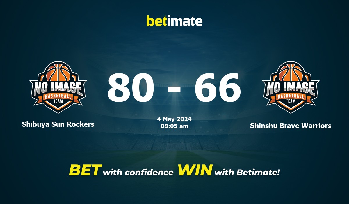 Shibuya Sun Rockers vs Shinshu Brave Warriors Basketball Prediction, Odds & Betting Tips 05/04/2024