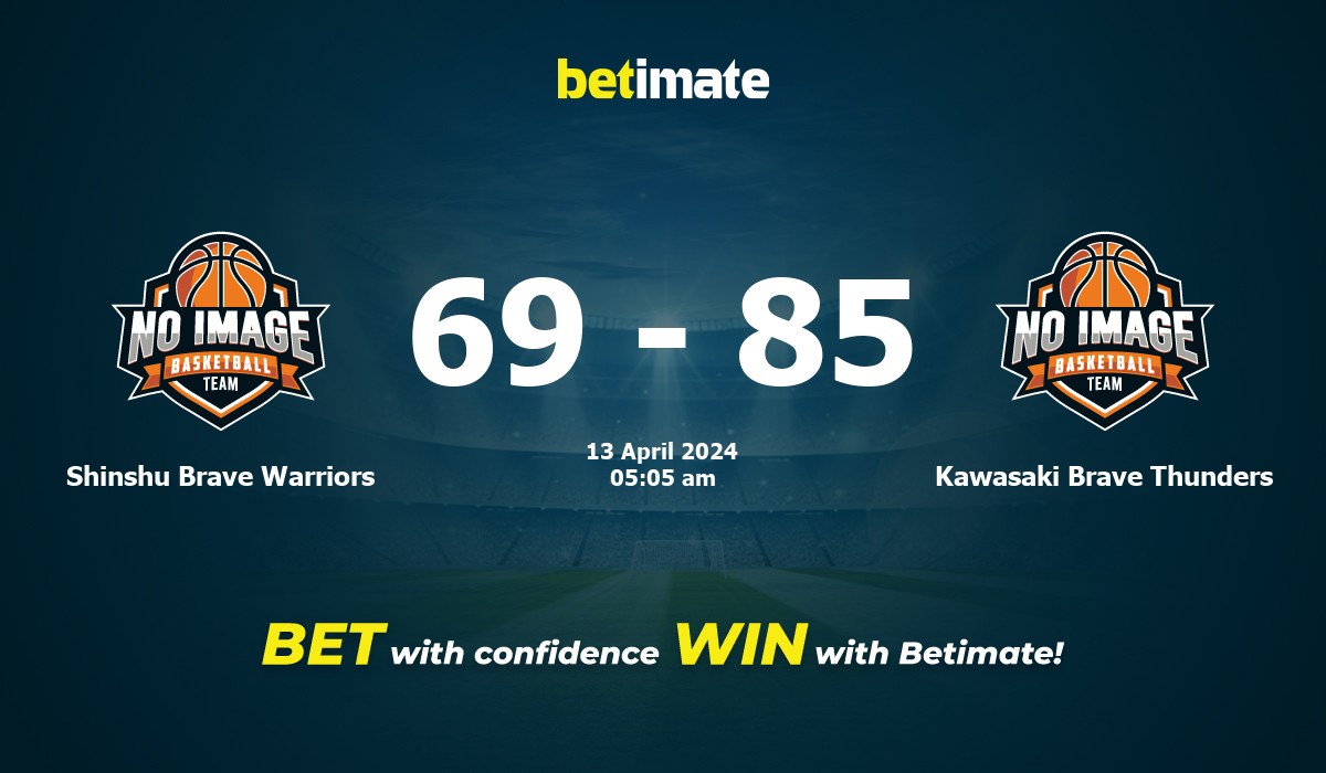 Shinshu Brave Warriors vs Kawasaki Brave Thunders Basketball Prediction, Odds & Betting Tips 04/13/2024
