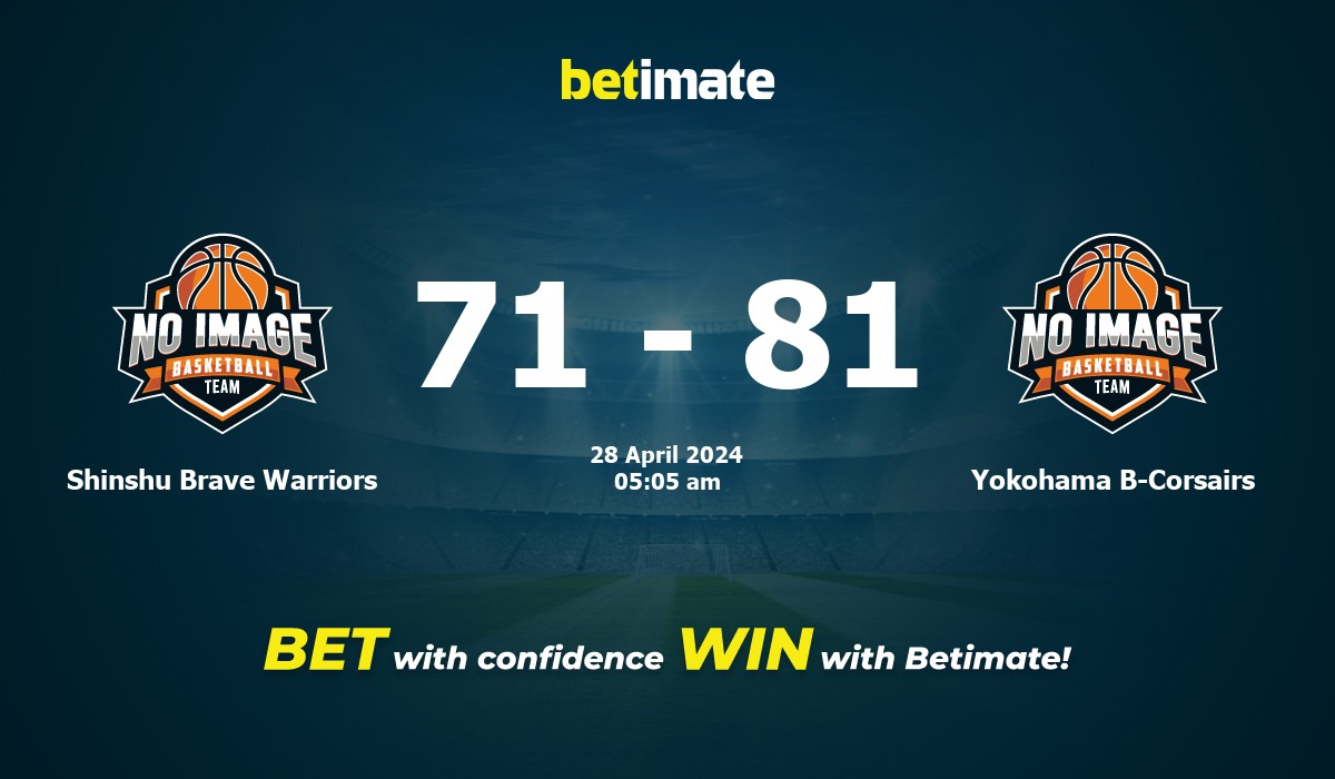 Shinshu Brave Warriors vs Yokohama B-Corsairs Basketball Prediction, Odds & Betting Tips 04/28/2024