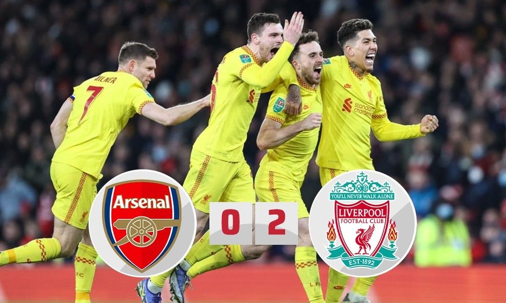 Arsenal 0-2 Liverpool: Diogo Jota shines, leading Reds into Carabao Cup final