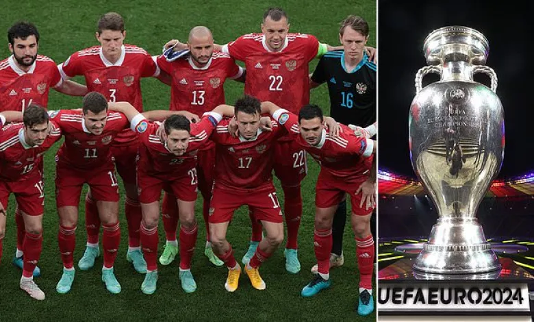 Russia national football team was banned from Euro 2024